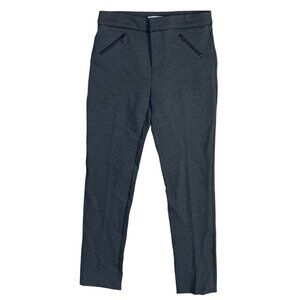 NWOT Tyler Boe Stretch Legging Pant Grey Size O Faux Leather Trim